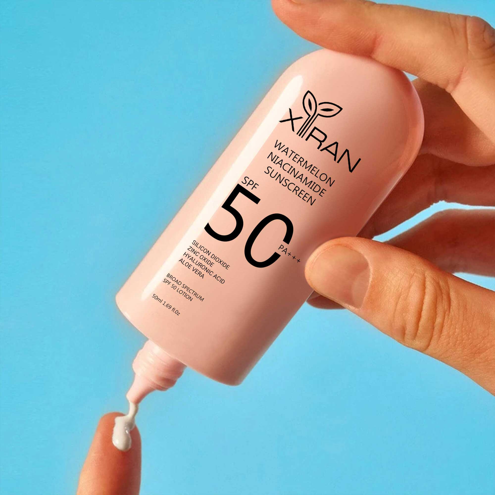 private label 100% natural organic watermelon niacinamide sunscreen spf 50+++